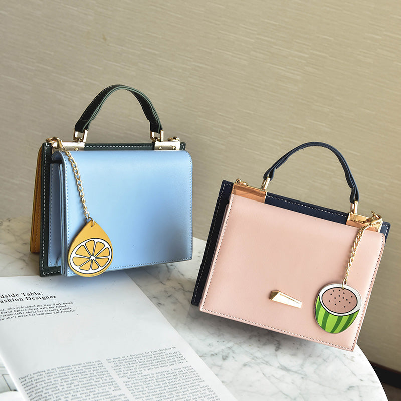 Vibrant Delights: Small Purse in Pink Watermelon or Yellow Lemon