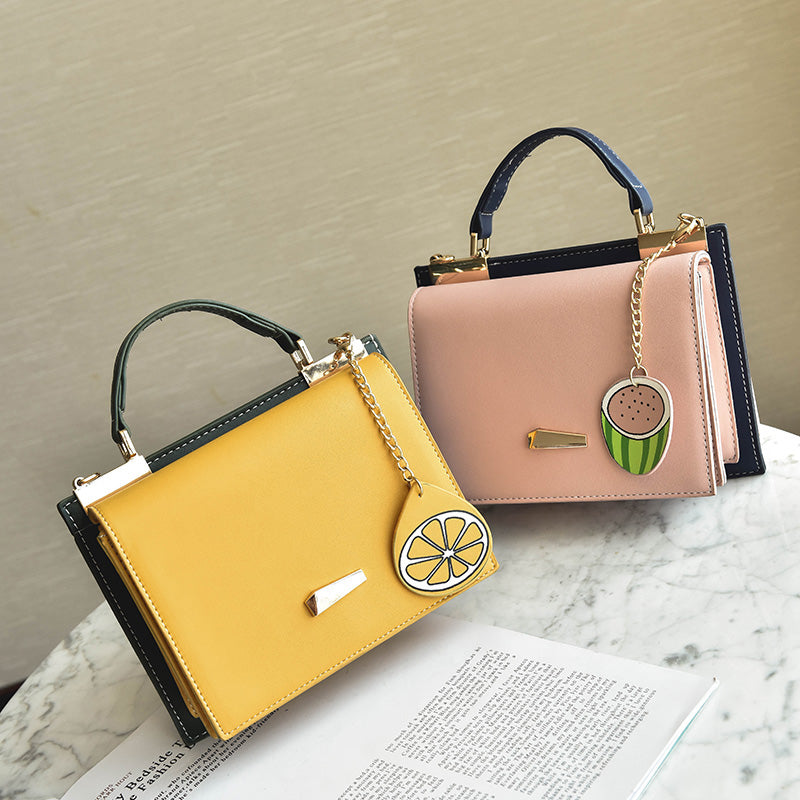 Vibrant Delights: Small Purse in Pink Watermelon or Yellow Lemon