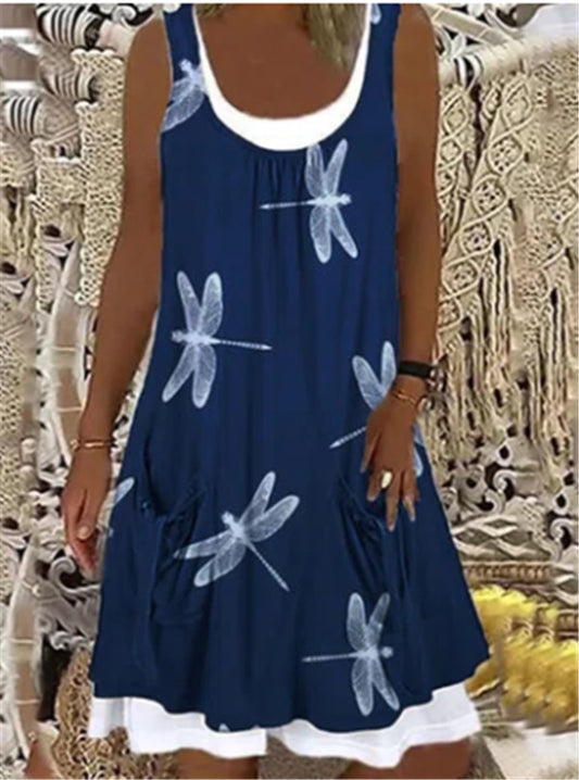 Enjoy the Warm Weather in our Blue Dragonfly Sundress