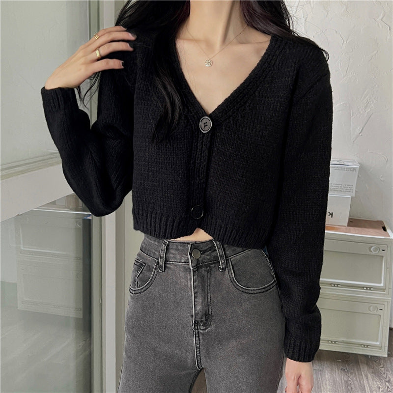 Warm Stylish Crop-top Sweater