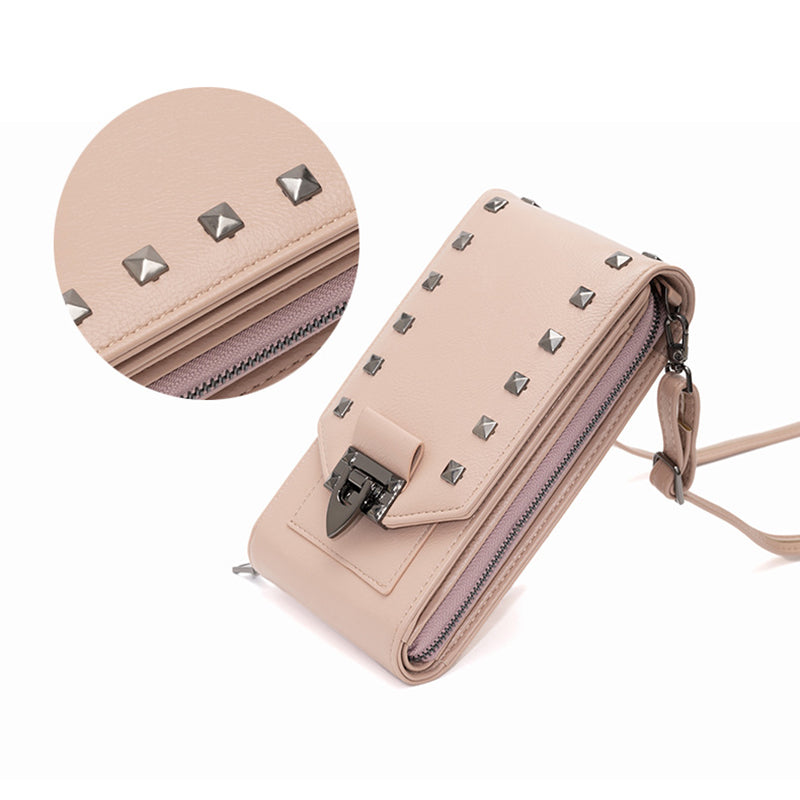 Trendy and Compact Rivet Design  Mobile Phone Crossbody Bag: Perfectly Functional and Fashionable