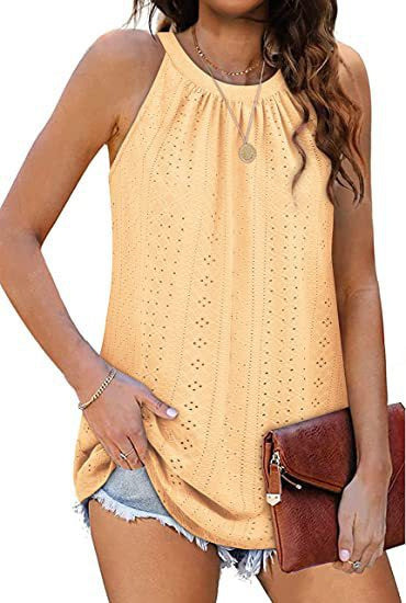 Enjoy the warm weather with this sleeveless lace top