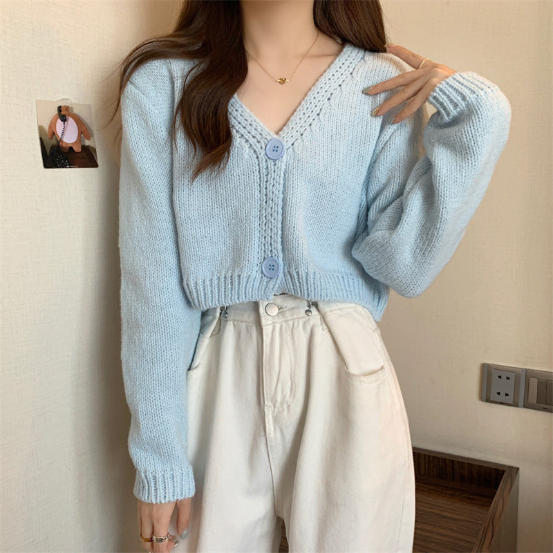 Express your casual style with our Cardigan Crop Sweater