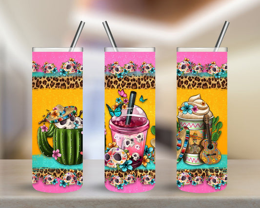 Latina Spice Tumbler, 20 ounce Travel Tumbler, Perfect for the coffee Lovers, Fun Bright colored design, Travel Tumbler gift for her