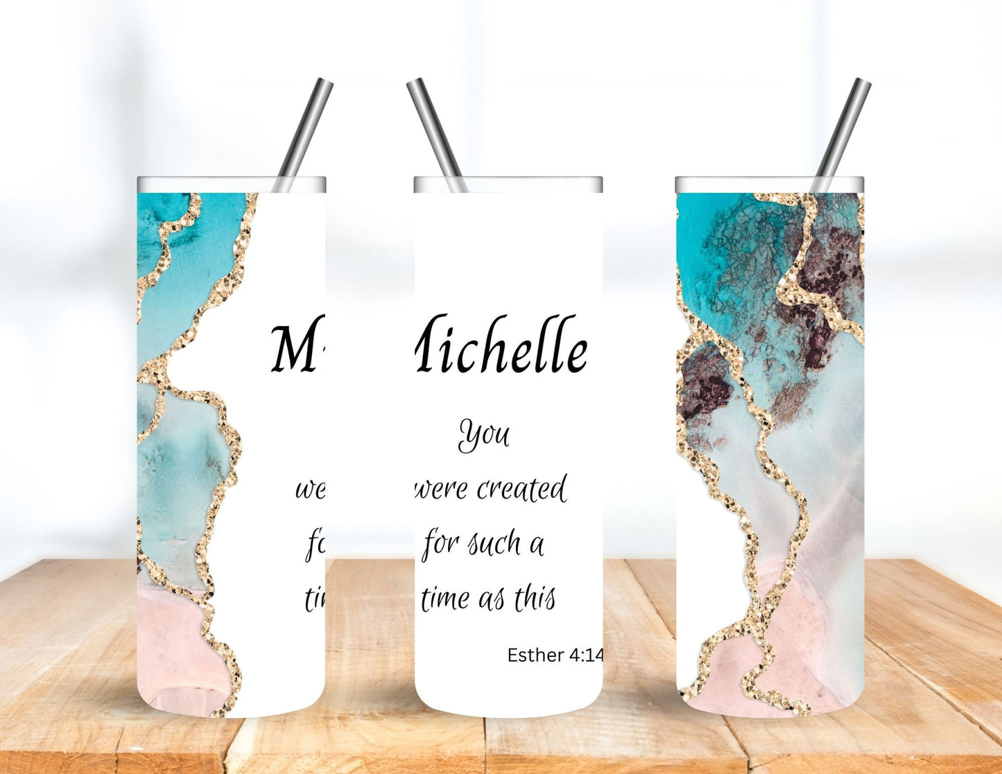 Christian Personalized Tumbler, Personalized Tumbler, Christian Tumbler for Women, Esther 4:14 Tumbler, Custom Tumbler, Inspirational cup