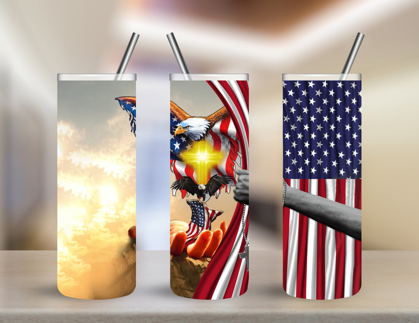 Patriotic design Tumbler, Gift for christian, Personalized Tumbler, Tumbler cups men, gift for him, travel tumbler