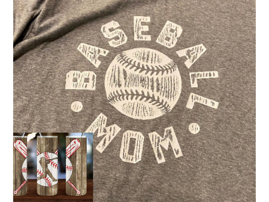 Baseball Mom Combo shirt and customized Tumbler, Perfect gift for a baseball Mama, Gift for Mom, gift for Baseball Lover