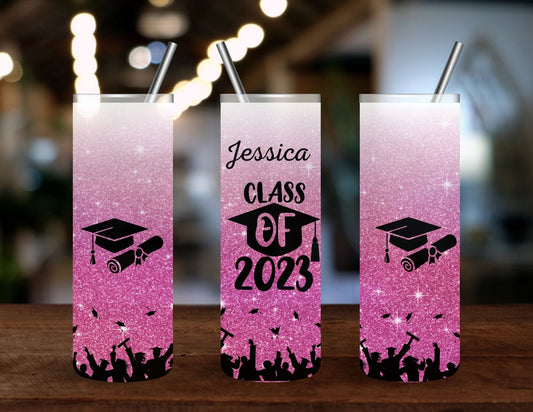 2023 Graduation, Personalized Tumbler, Gift for female graduate, 20 oz  tumbler,  customized, tumbler, Gift for her