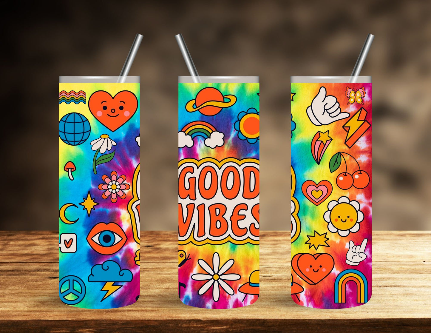 Good Vibes, Personalized Tumbler, , 20 oz  tumbler, Fun gift for summer,  customized tumbler ,travel cup