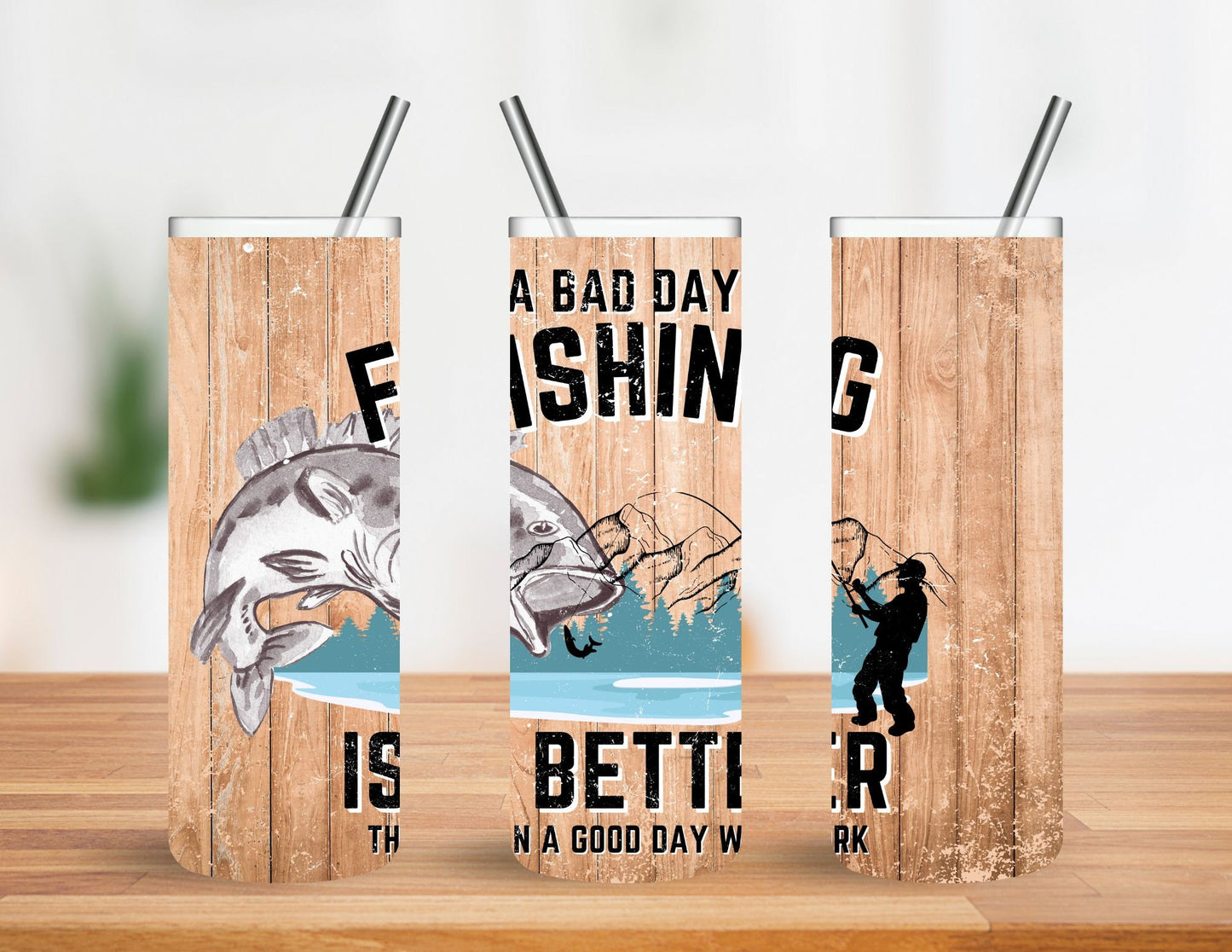 A bad day fishing is like... design Tumbler, Gift for Fisherman, Personalized Tumbler, Tumbler cups men, gift for him, travel tumbler