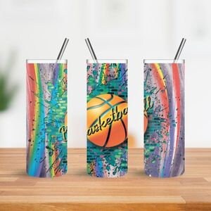 Basketball Tumber , Personalized Tumbler, Gift for Fans and players, 20 oz stainless tumbler, Name tumbler, custom tumbler