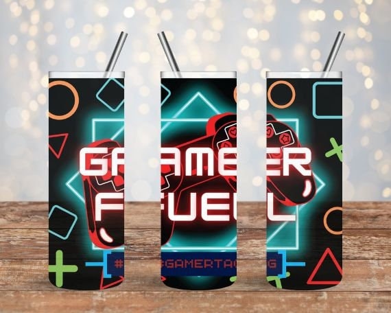 Gamer Fuel Personalized tumbler, Personalized with Gamer Tag Tumbler, Gift for Gamers, 20 oz  tumbler,  customized, tumbler