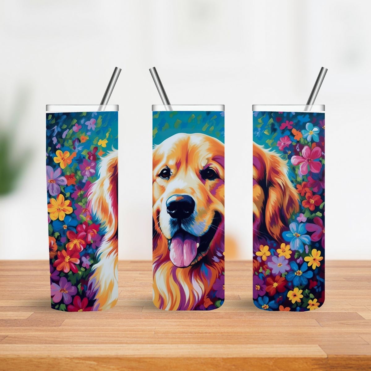 Golden Dog Lover Tumbler, 20 oz  tumbler,  gift for Her, Dog Lover tumbler, Personalized with Pet or Owners name tumbler, Gift for Dog Lover