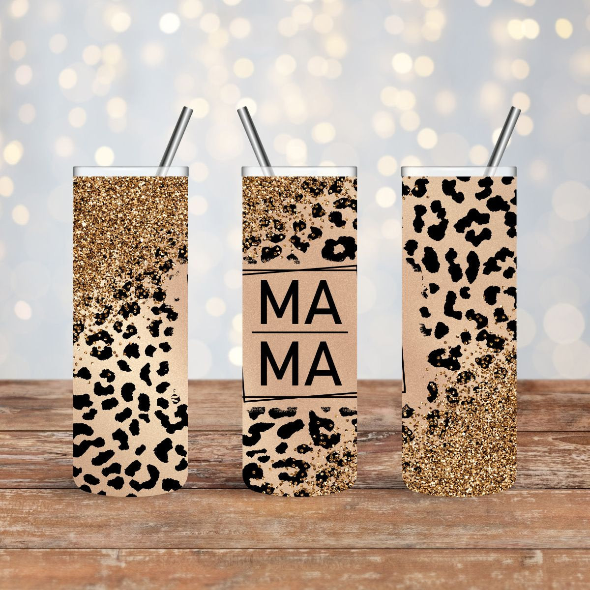 Trendy Cheeta Mama Personalized Tumbler, 20 oz  tumbler,  Mama tumbler, cute design tumbler, Gift for Mom, Travel Tumbler